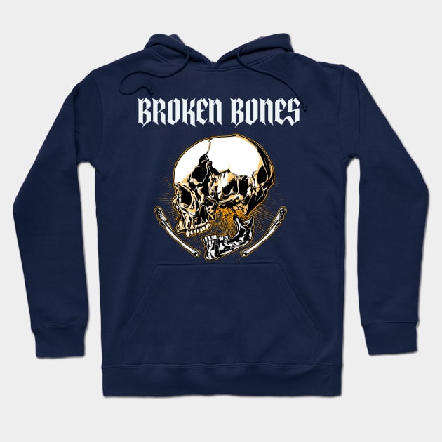 Broken Bones Skull Hoodie by Sanworld